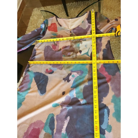 SHEIN Women Multicolor Polyester Round Neck Long Sleeve Maxi Dress Size X-Large - Picture 9 of 11